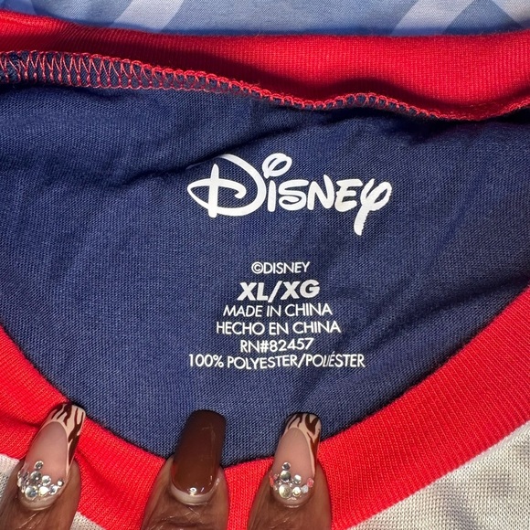 Disney Christmas Pajamas Unisex Adult Ski You Later Top & Bottom Set NWT Size XL - Picture 5 of 7